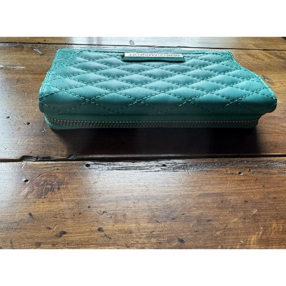Rebecca Minkoff Quilted Zip-Around Wallet‎ Turquoise